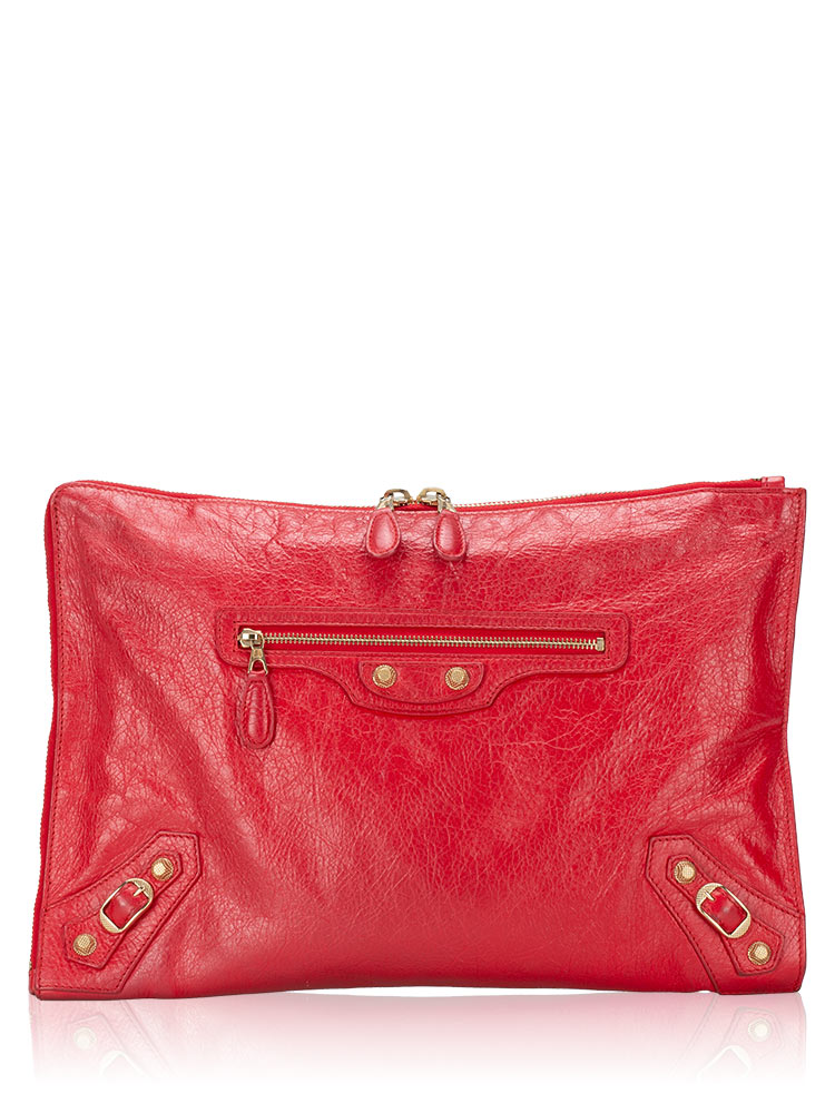 Lambskin Giant Gold Small Pouch Red