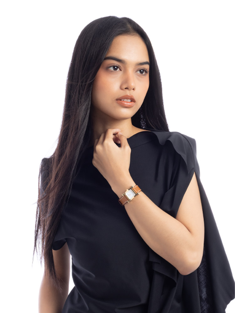 Stainless Steel Epsom 21mm H Hour Watch Gold