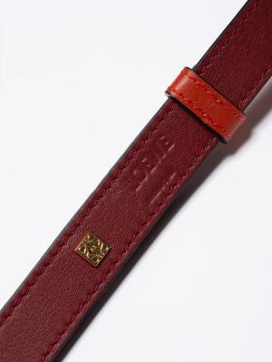 Calfskin Braided Strap Pumpkin Burnt Red