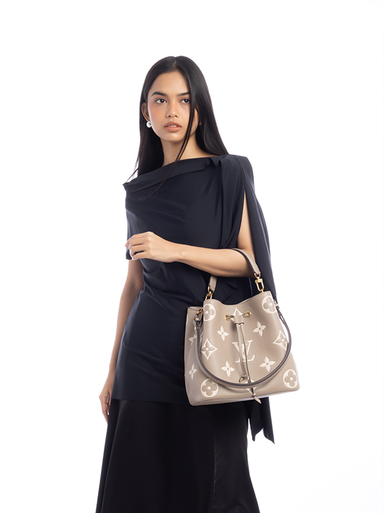 Monogram Empreinte Bicolor Neonoe MM Tourterelle Creme