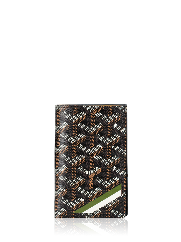 Goyardine Saint Pierre Stripe Edition Card Wallet Black