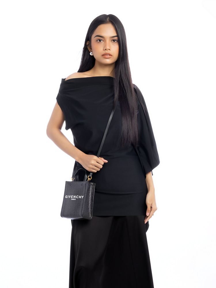 Coated Canvas Mini G-Tote Vertical Black