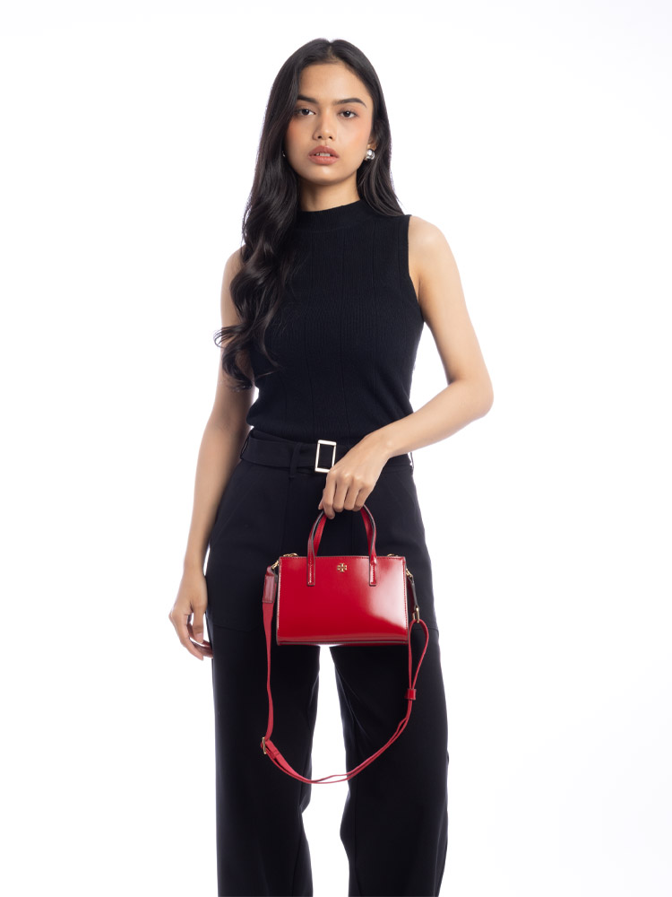 Blake Patent Mini Tote Lipstick Red