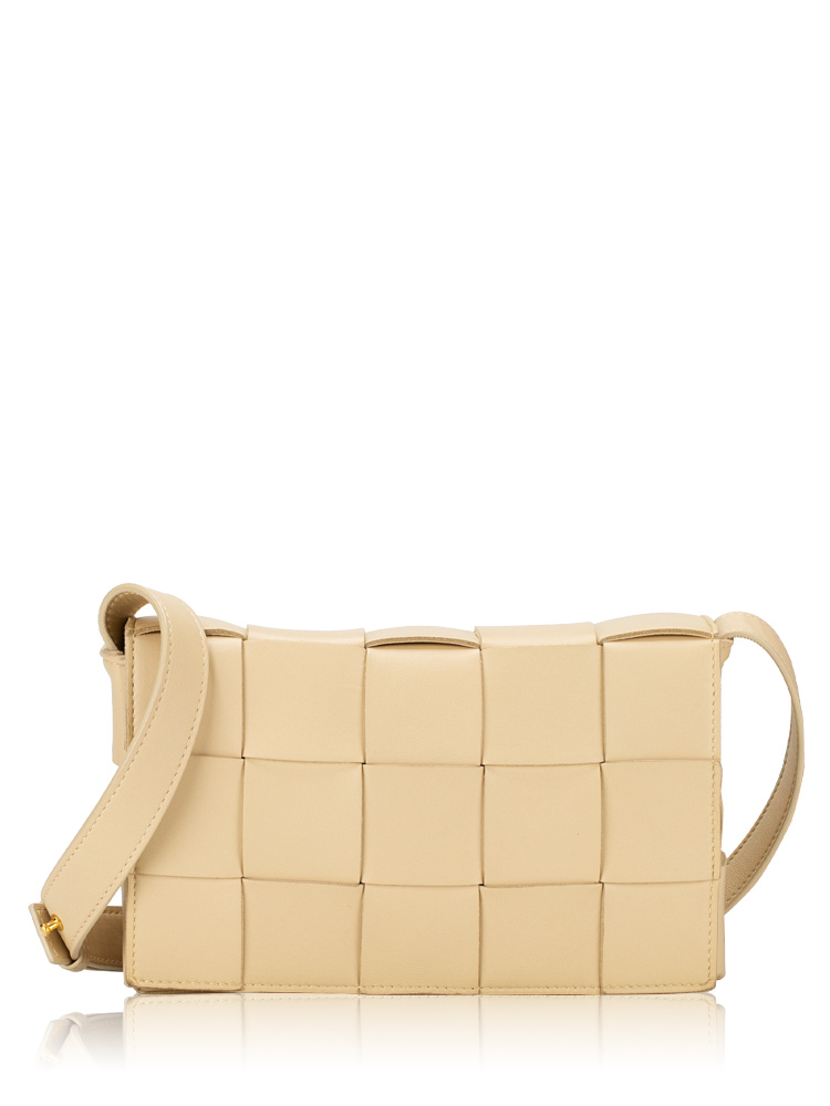 Nappa Maxi Intreccio Cassette Crossbody Porridge