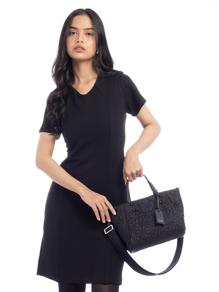 Tilly Quilted Small Tote Black