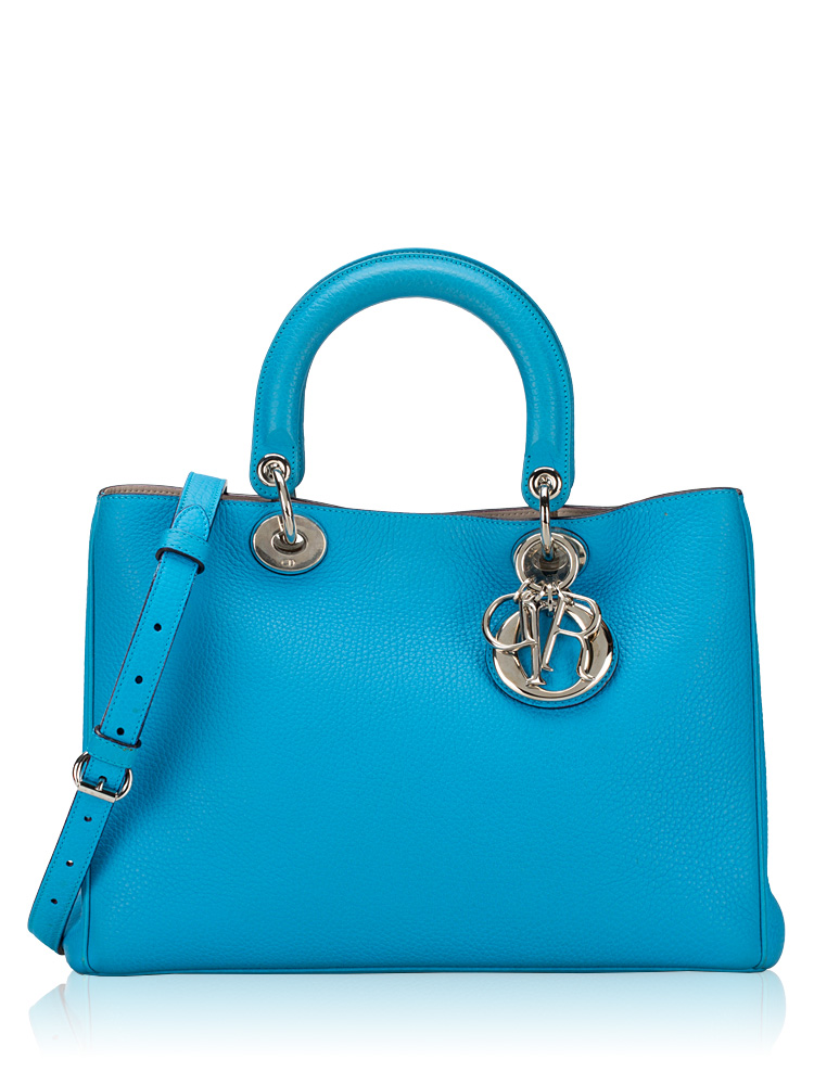 Bullcalf Medium Diorissimo Tote Blue