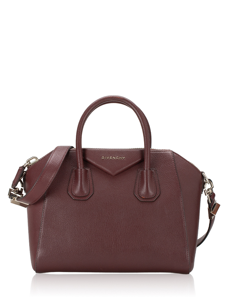 Sugar Goatskin Small Antigona Oxblood Red