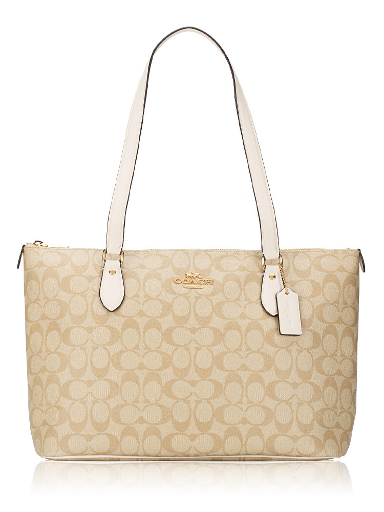 CS187 Signature Gallery Tote Light Khaki Chalk