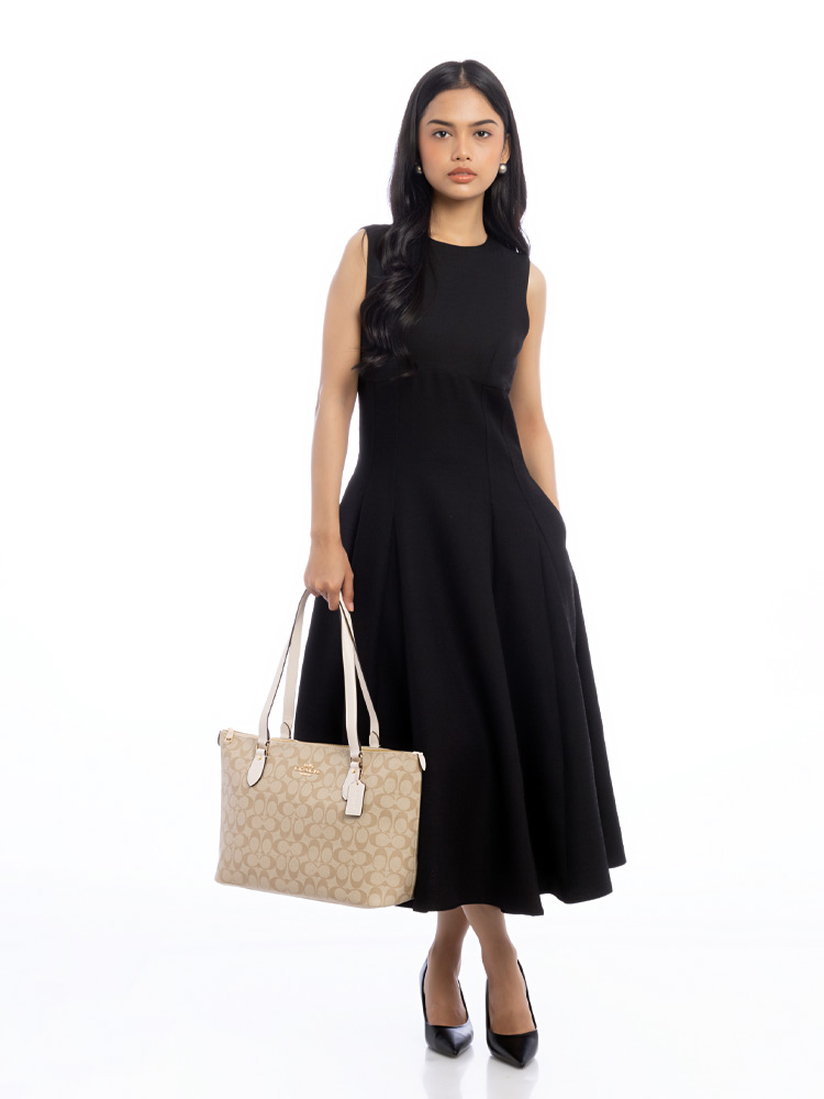 CS187 Signature Gallery Tote Light Khaki Chalk