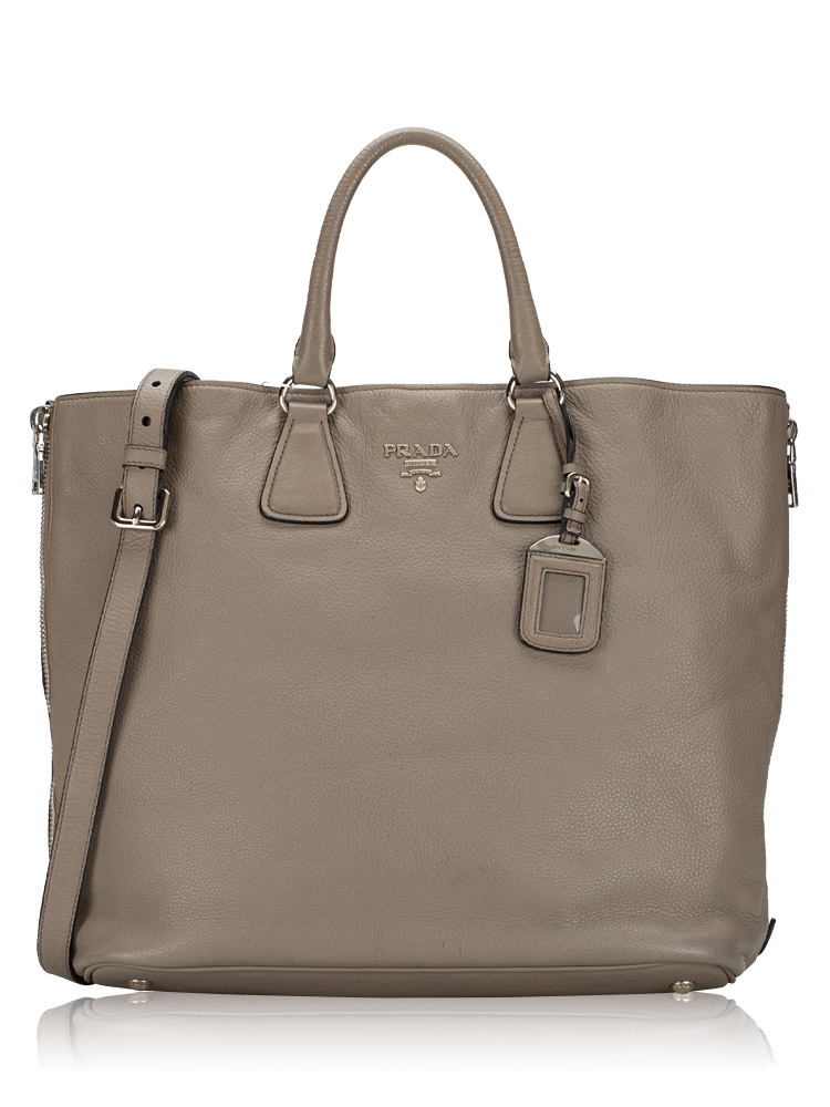 BN2419 Vitello Phenix Side Zip Tote Argilla