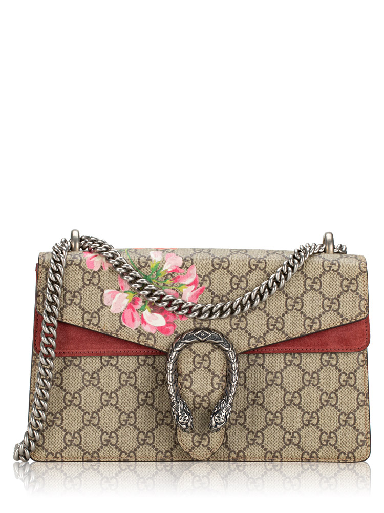 GG Supreme Blooms Dionysus Small Shoulder Bag Beige Dry Rose