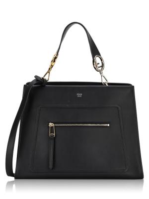 Vitello Century Opaco F is Fendi Regular Runaway Satchel Black