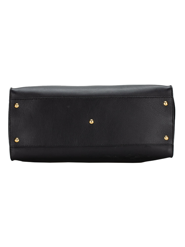 Vitello Setta Peekaboo Large Iconic Satchel Nero