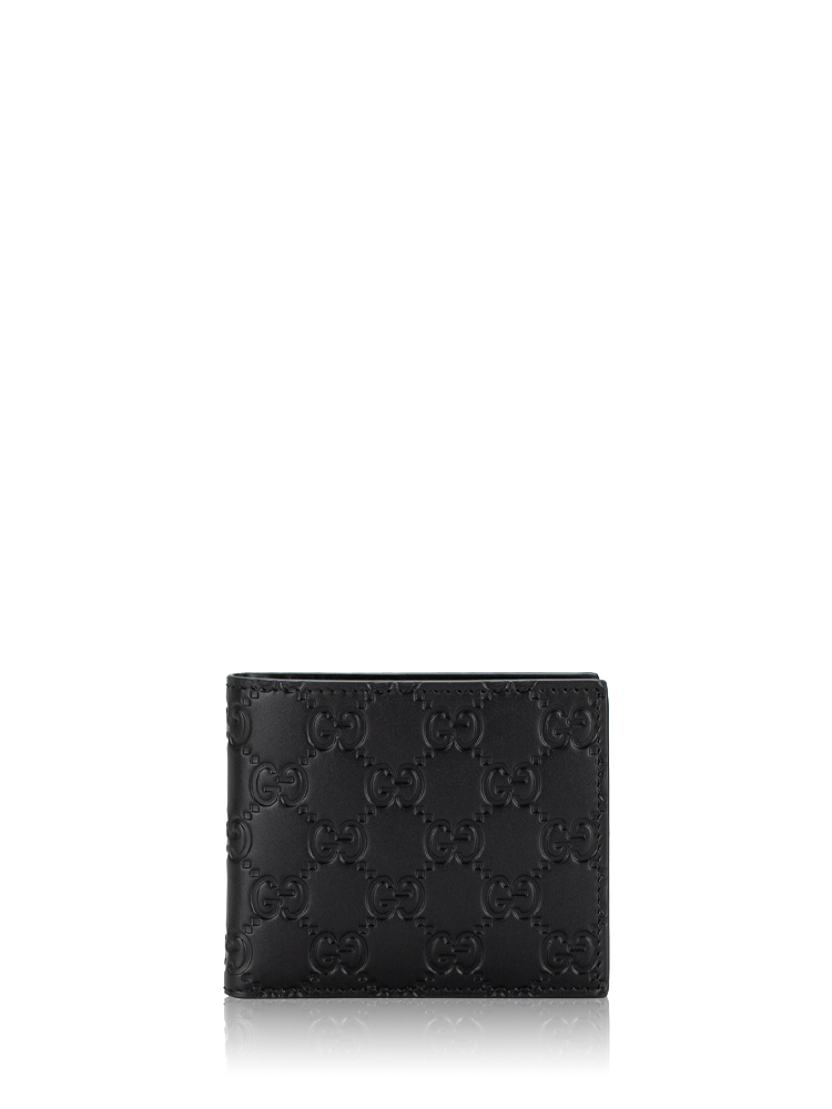Men Guccissima Bifold Wallet Black
