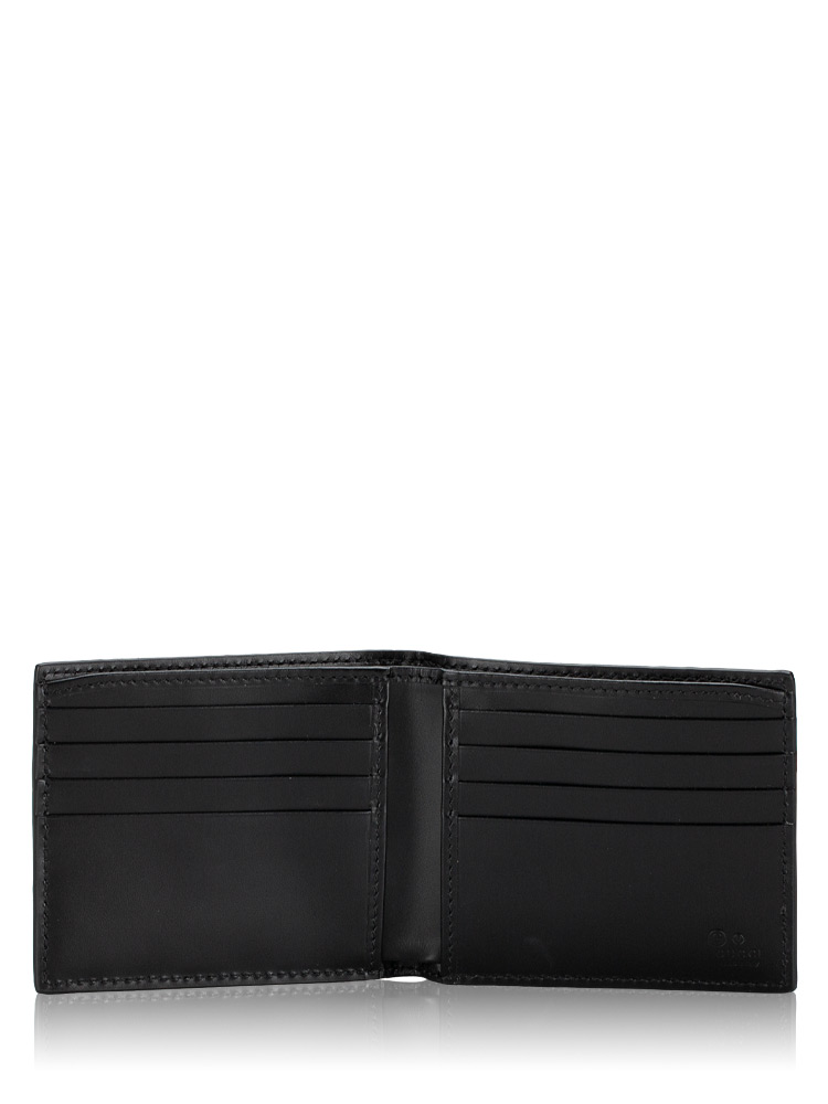 Men Guccissima Bifold Wallet Black