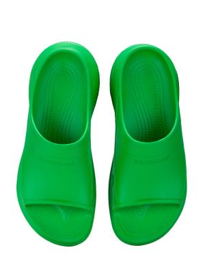 X CROCS Rubber Pool Slide Sandal Green Sz 44