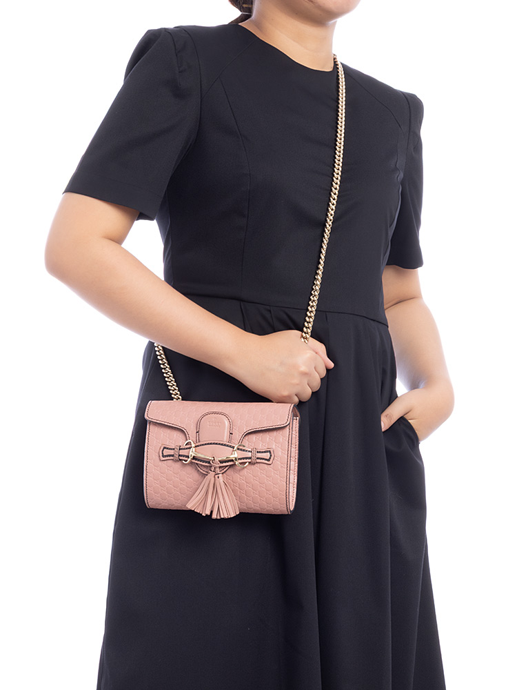 Microguccissima Emily Mini Shoulder Bag Soft Pink