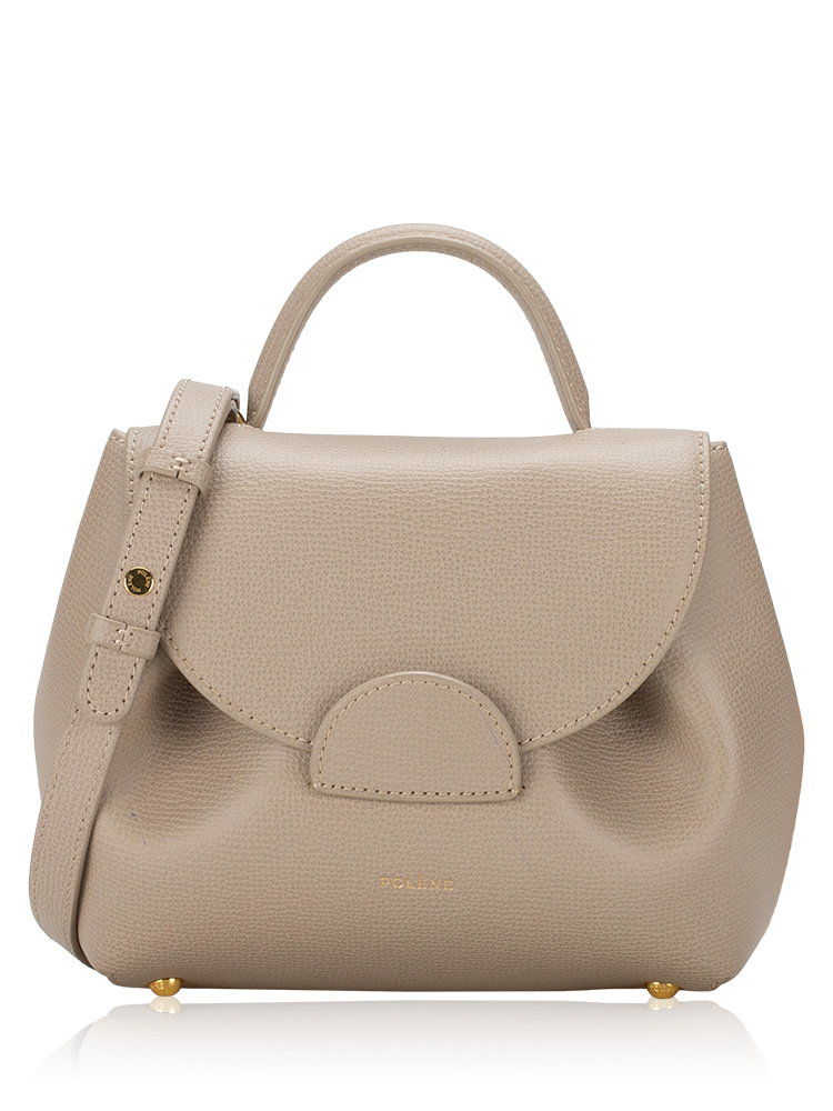 Textured Calfskin Numero Un Nano Taupe