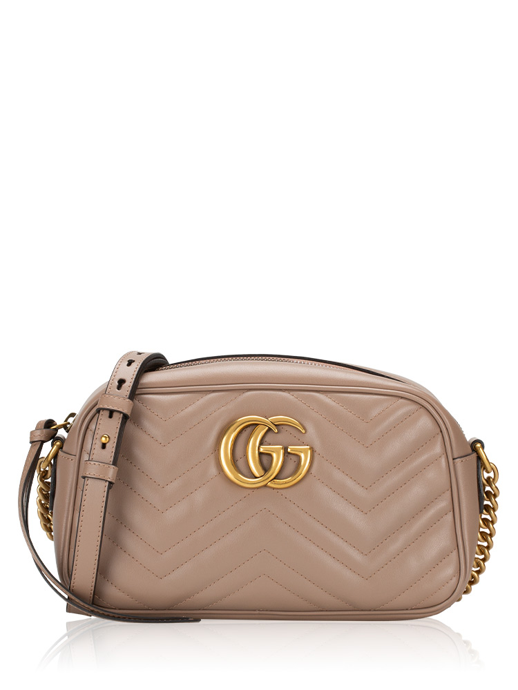 GG Marmont Matelasse Small Camera Bag Porcelain Rose