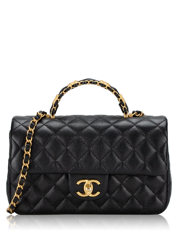 Caviar Small Handy CC Flap Bag Black