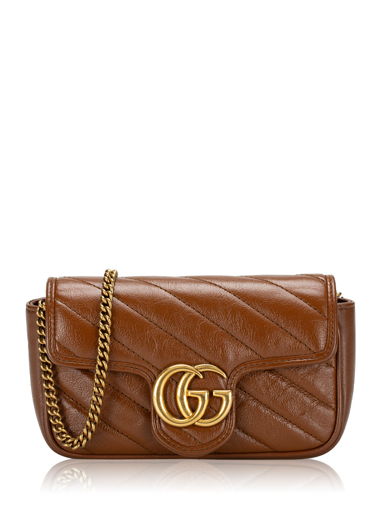 GG Marmont Matelasse Super Mini Flap Shoulder Bag Cuir