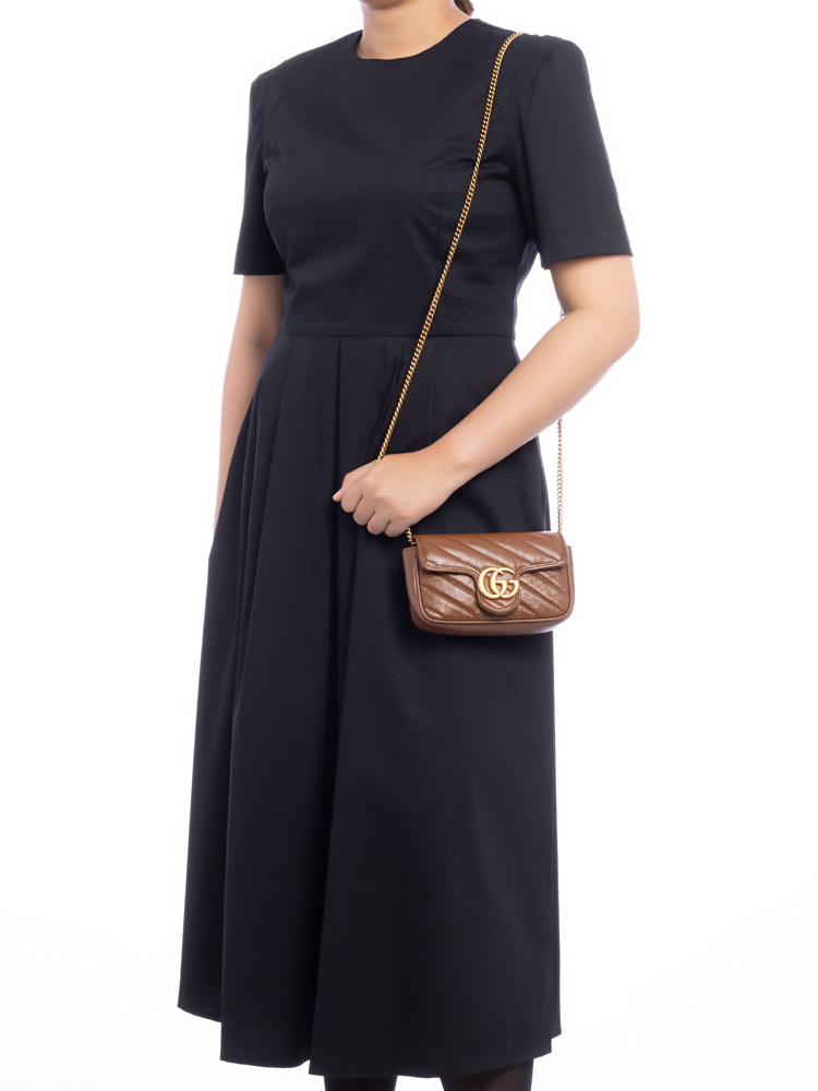 GG Marmont Matelasse Super Mini Flap Shoulder Bag Cuir