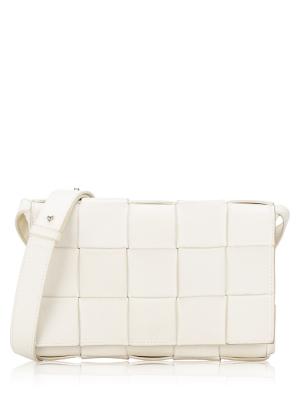 Nappa Maxi Intreccio Cassette Crossbody White