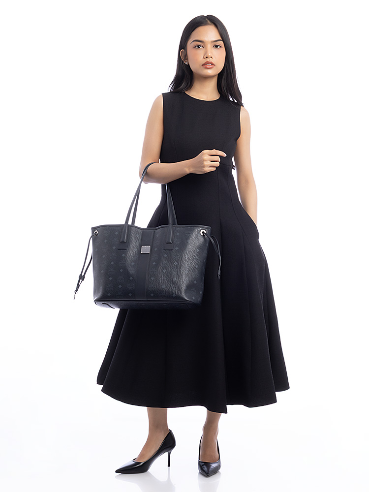 Visetos Liz Reversible Medium Shopper Black