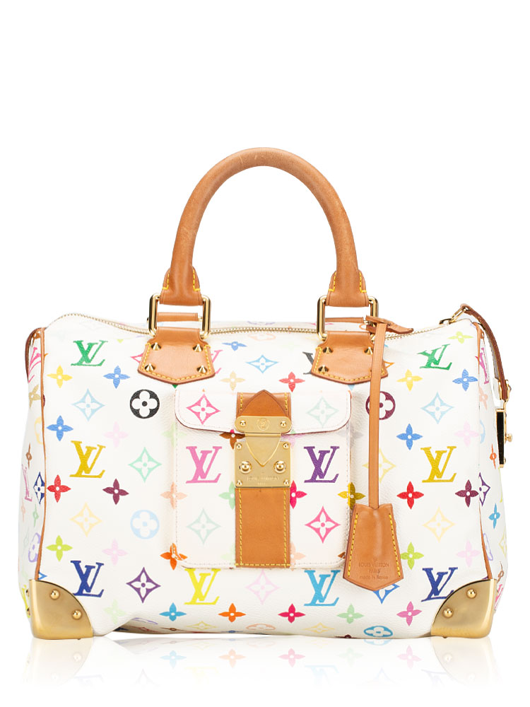 Monogram Multicolor Speedy 30 Blanc