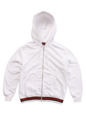 Cotton Web Jersey Sweatshirt Hoodie White Sz XS