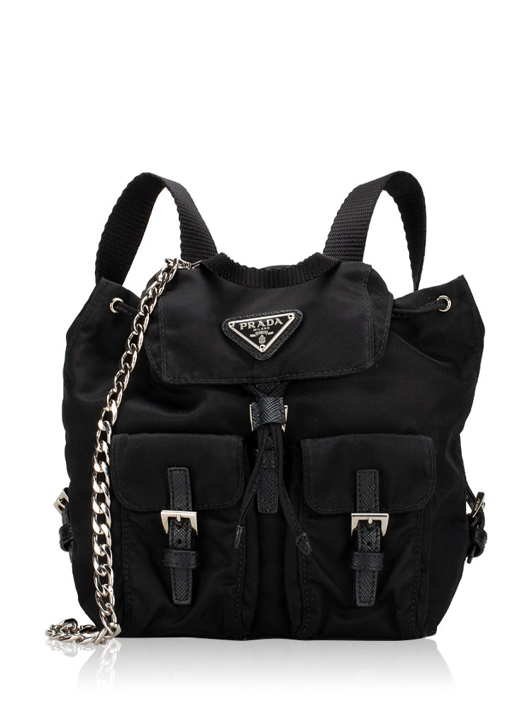 Vela Convertible Mini Backpack Nero
