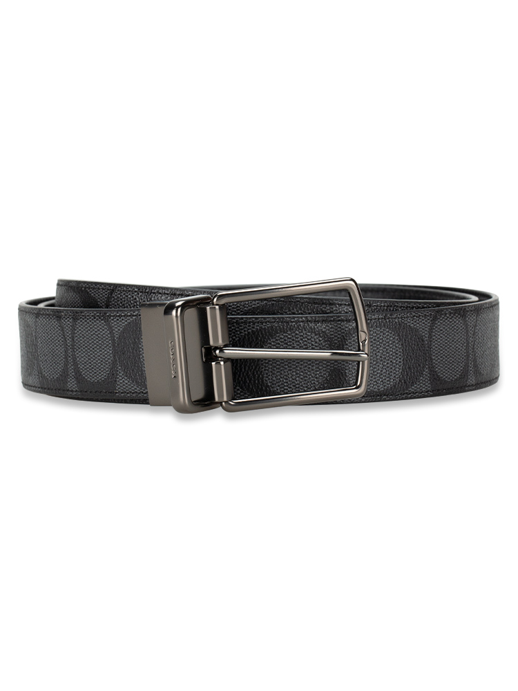 Men 64825 Signature Harness 30mm Reversible Belt Charcoal Black