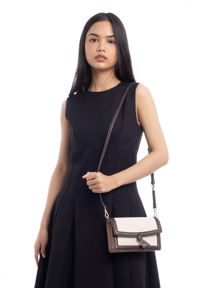 Knott Colorblock Mini Crossbody Milk Glass