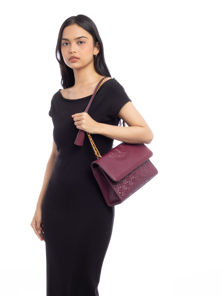 Fleming Convertible Shoulder Bag Claret