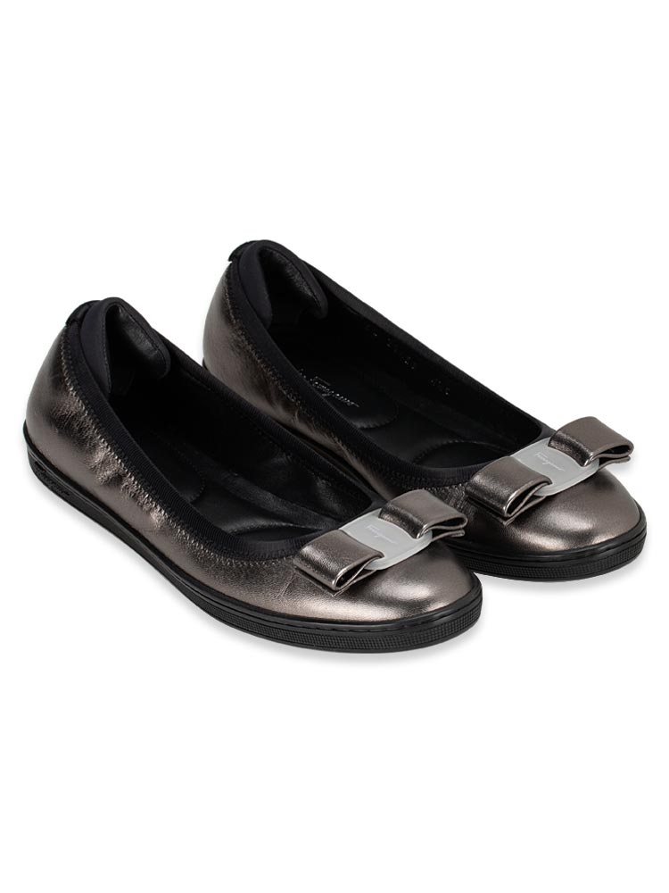 Lambskin Savina Ballet Flats Antracite Sz 4.5