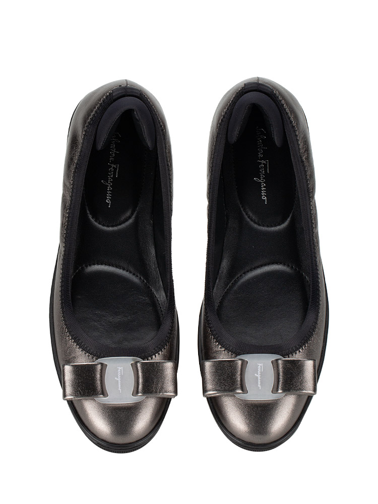 Lambskin Savina Ballet Flats Antracite Sz 4.5