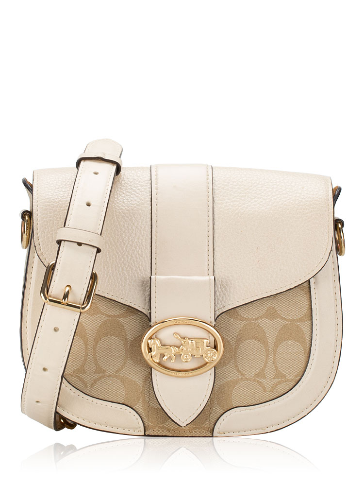 C2806 Signature Georgie Saddle Bag Light Khaki Chalk