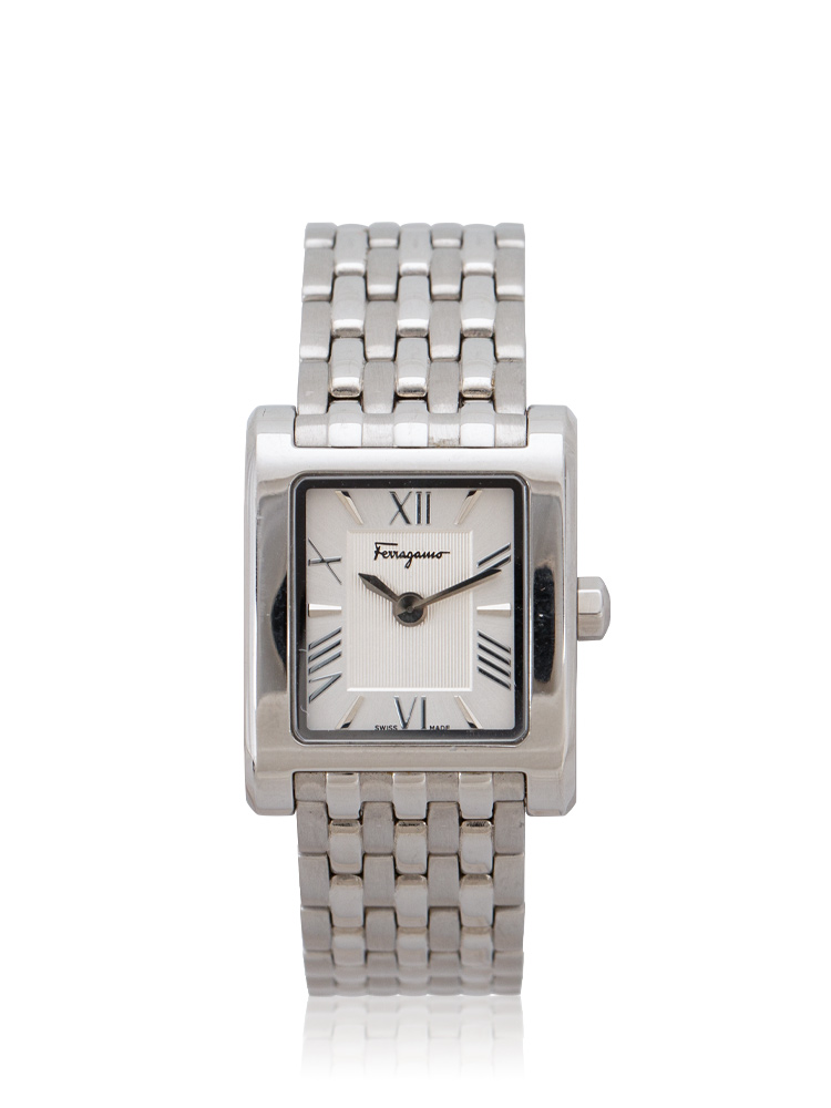 Stainless Lace 20MM Square Watch Silver