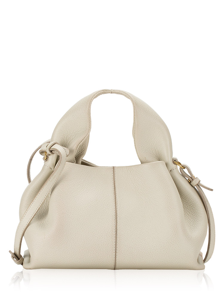 Textured Calfskin Numero Neuf Mini Chalk