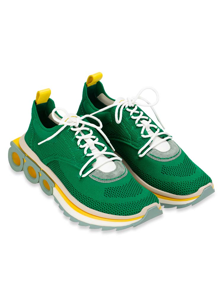 Mens Nima Knit Sneakers Green Sz 8