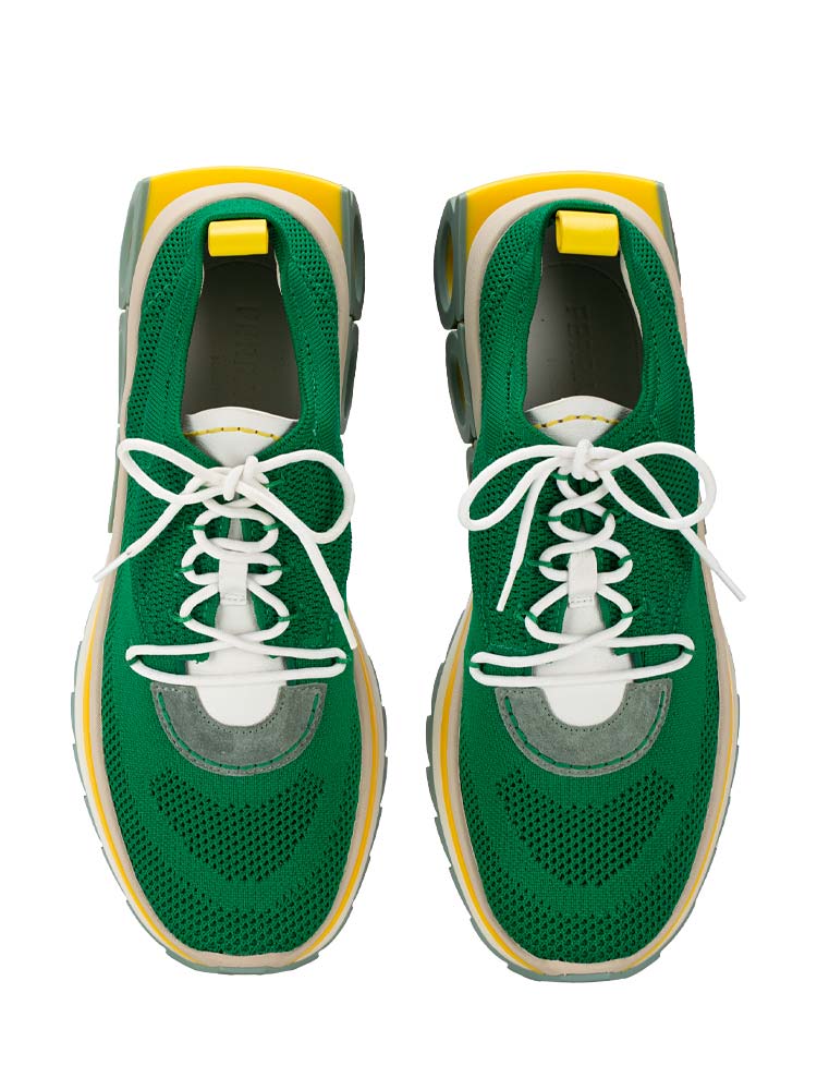 Mens Nima Knit Sneakers Green Sz 8