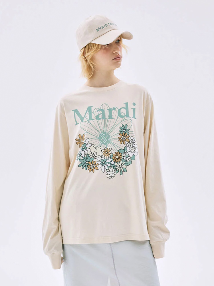 Flower Mardi Jardin Long Sleeve T-Shirt Butter Moss Green
