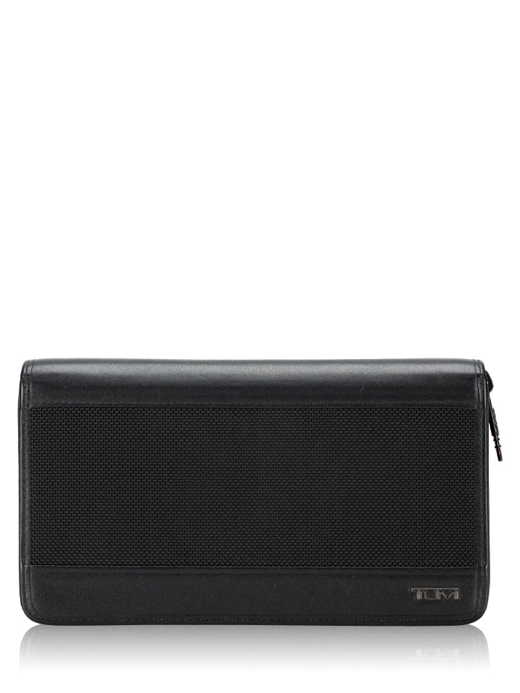 Alpha Zip Around Travel Wallet Black