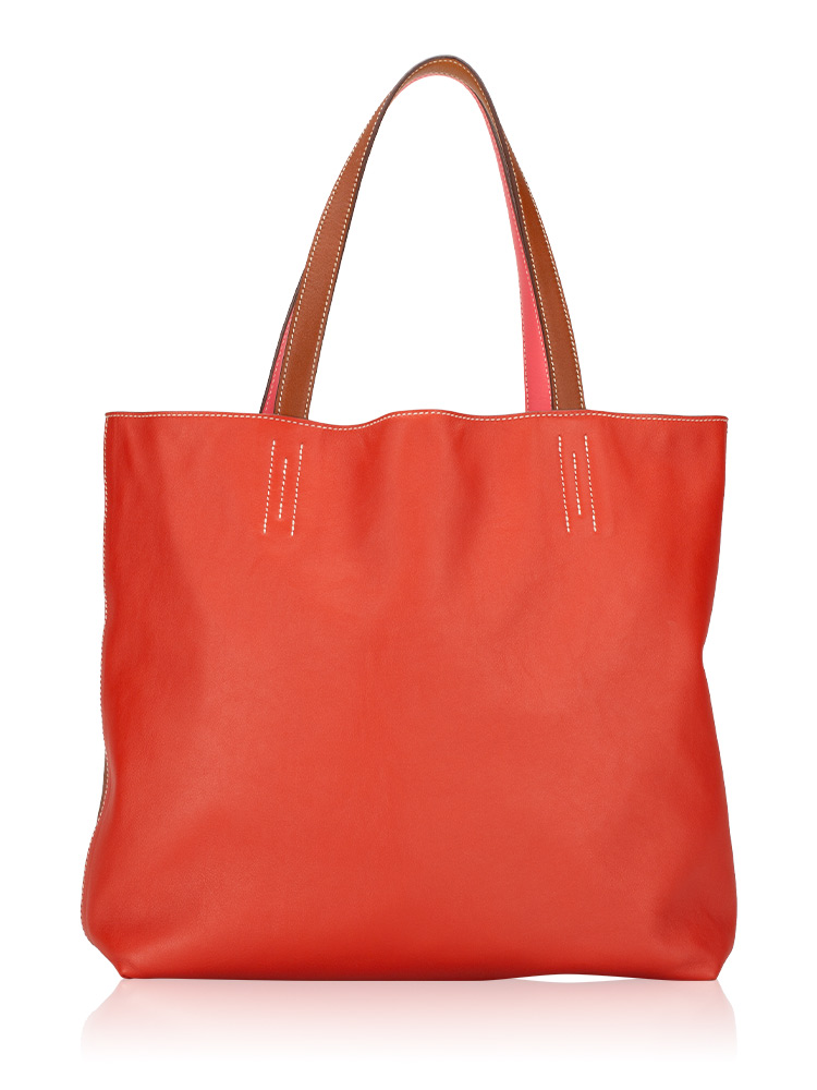 Double Sens 45 Reversible Tote Sanguine Fauve Rose Lipstick