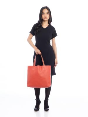 Double Sens 45 Reversible Tote Sanguine Fauve Rose Lipstick