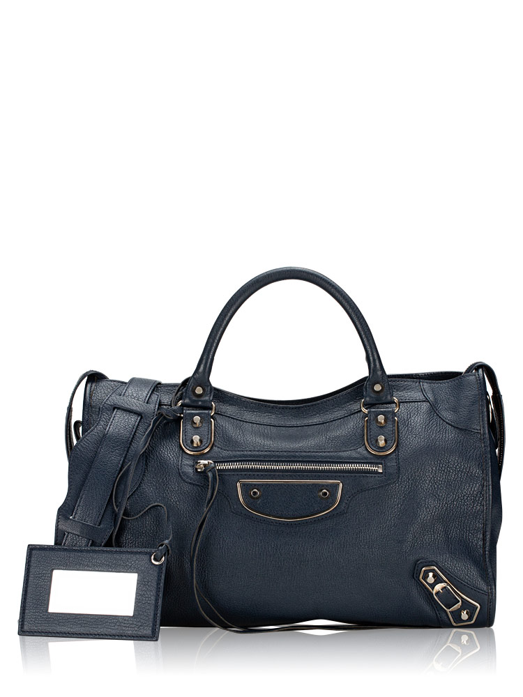 Silver Metallic Edge City Bleu Nuit