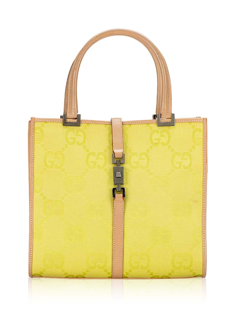 Canvas Bardot Bag Lime Green