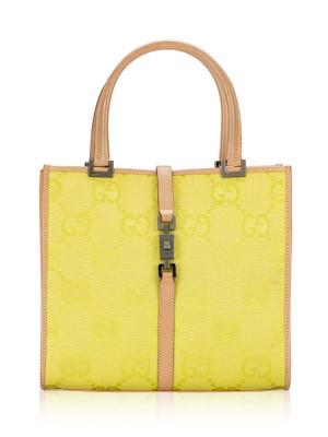 Canvas Bardot Bag Lime Green