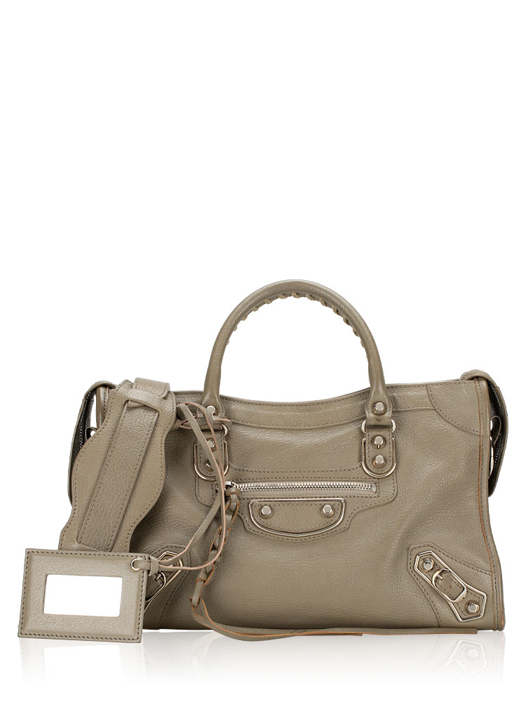 Silver Metallic Edge Small City Gris Taupe