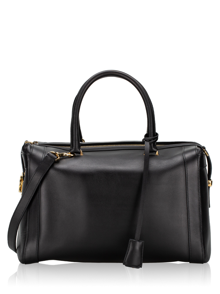 Calfskin Marilyn Satchel Nero